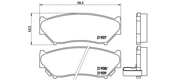 P79008 Brembo Klocki hamulcowe przednie tarczowe