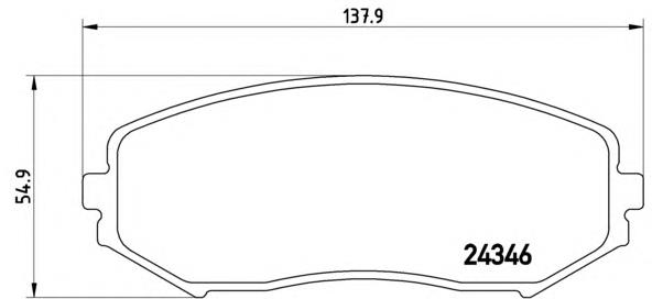 Klocki hamulcowe przednie tarczowe Brembo P79018 cena, od 26,34 USD