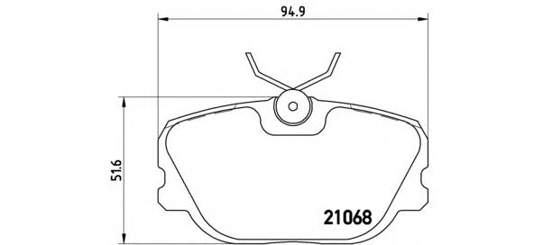 LP731 Delphi Klocki hamulcowe przednie tarczowe