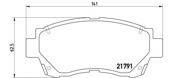 P83027 Brembo klocki hamulcowe przednie tarczowe