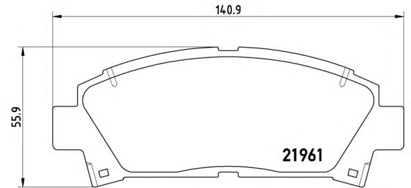 P83028 Brembo klocki hamulcowe przednie tarczowe