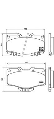 P83009 Brembo klocki hamulcowe przednie tarczowe