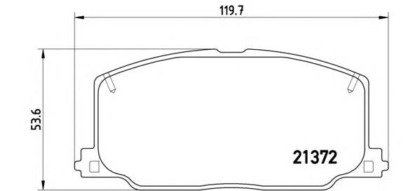 Do koszyka 04465YZZ68 Toyota Klocki hamulcowe przednie tarczowe