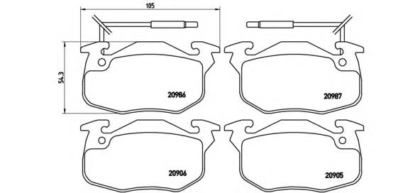Klocki hamulcowe przednie tarczowe 425264 Peugeot/Citroen