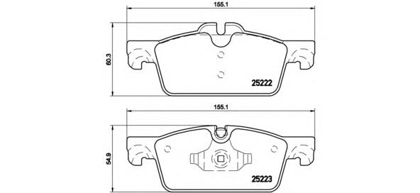Klocki hamulcowe przednie tarczowe Brembo P61112
