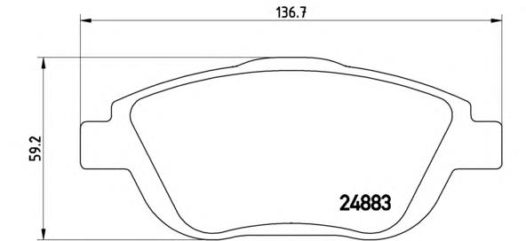 Klocki hamulcowe przednie tarczowe Brembo P61103 cena, od 35,36 USD