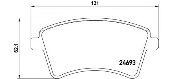 Klocki hamulcowe przednie tarczowe Brembo P68044 cena, od 25,78 USD