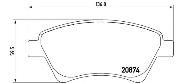 Klocki hamulcowe przednie tarczowe Brembo P68034 cena, od 25,47 USD