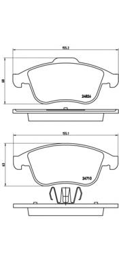 Klocki hamulcowe przednie tarczowe Brembo P68047 cena, od 32,14 USD