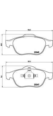 Klocki hamulcowe przednie tarczowe Brembo P68030 cena, od 28,14 USD