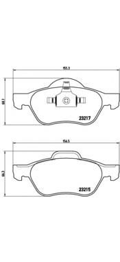 Klocki hamulcowe przednie tarczowe Brembo P68029 cena, od 27,98 USD