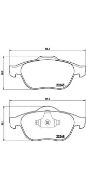 Klocki hamulcowe przednie tarczowe Brembo P68032 cena, od 28,39 USD