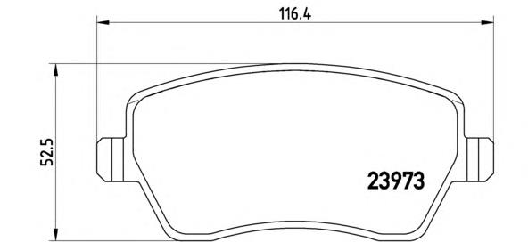 Klocki hamulcowe przednie tarczowe Brembo P68033 cena, od 21,03 USD