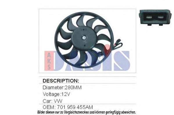 Wentylator (wirnik) chłodnicy VAG 701959455AM