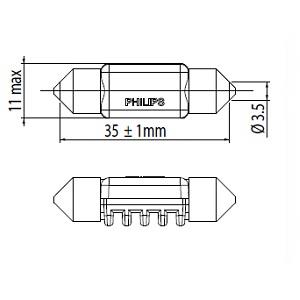 128584000KX1 Philips żarówka oświetlenia wnętrza/kabiny