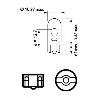Żarówka oświetlenia wnętrza/kabiny 12961B2 Philips