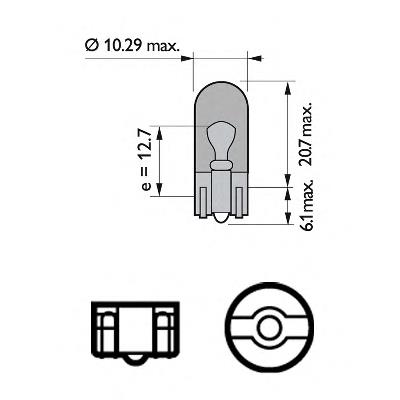 Żarówka lampy pozycyjnej przedniej Philips 12396NACP cena, od 1,42 USD