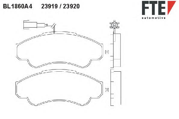 425459 Peugeot/Citroen Klocki hamulcowe przednie tarczowe