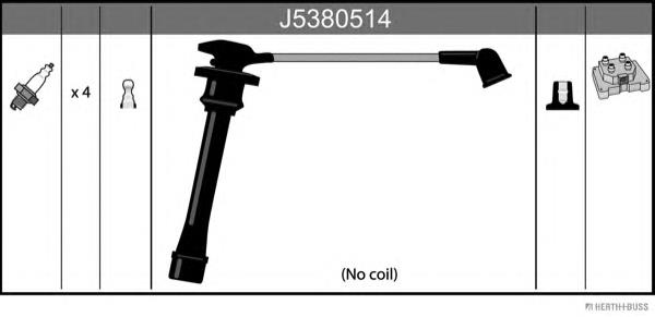 Do koszyka J5380514 Jakoparts Zestaw przewodów wysokiego napięcia