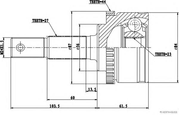 Przegub homokinetyczny przedni zewnętrzny 392115V410 Nissan/Infiniti