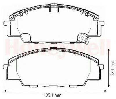 Klocki hamulcowe przednie tarczowe 06450S6MA00 Honda