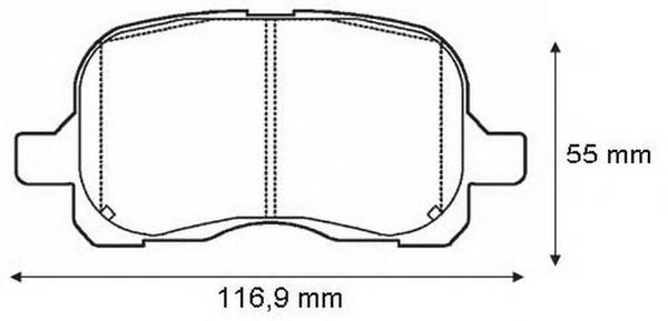 0446512520 Toyota Klocki hamulcowe przednie tarczowe