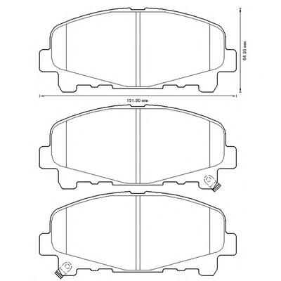 Klocki hamulcowe przednie tarczowe 45237TL0G51 Honda