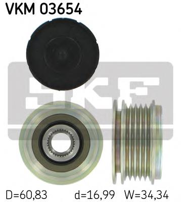 Koło pasowe alternatora VKM03654 SKF