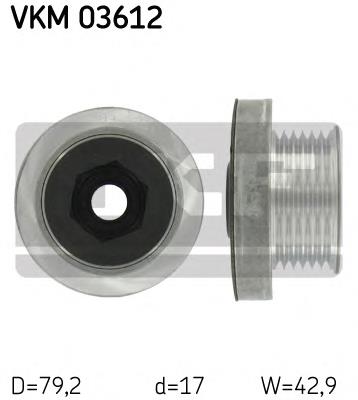 VKM03612 SKF koło pasowe alternatora