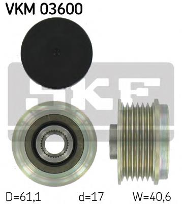 VKM 03600 SKF koło pasowe alternatora