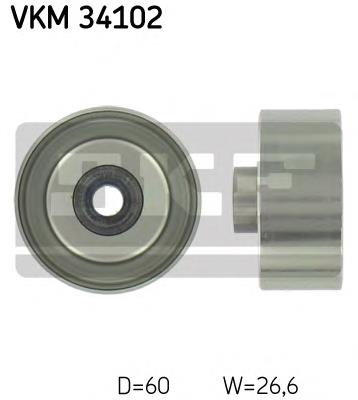 VKM34102 SKF Rolka prowadząca, kierunkowa paska napędowego