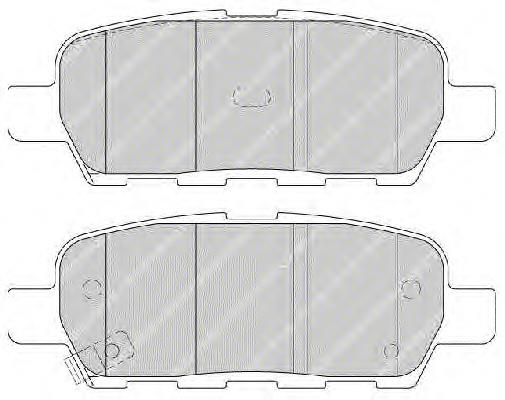 FDB1693 Ferodo okładziny (klocki do hamulców tarczowych tylne)