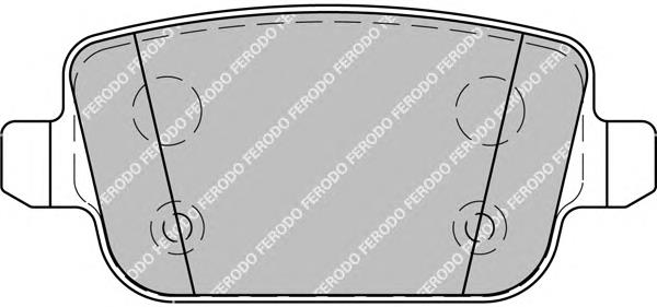 Okładziny (klocki) do hamulców tarczowych tylne FDB1932 Ferodo