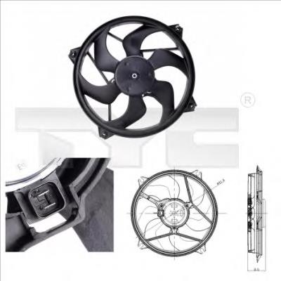 Wentylator elektryczny układu chłodzenia kompletny (silnik+wirnik) Peugeot/Citroen 1253E4 cena, od 54,63 USD
