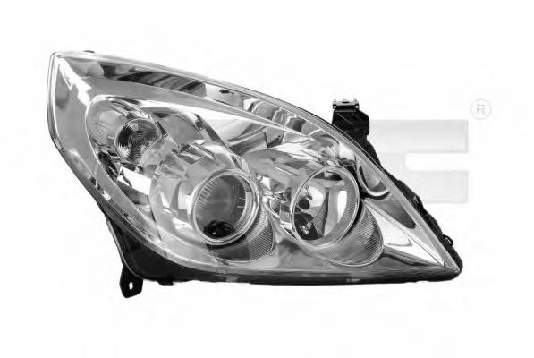 Reflektor prawy Opel 1216576 cena, od 200,90 USD