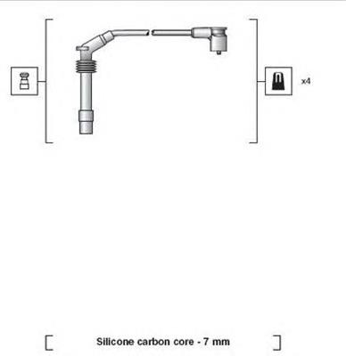 Zestaw przewodów wysokiego napięcia Opel 1612608 cena, od 37,26 USD