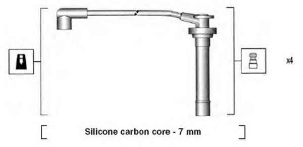 Zestaw przewodów wysokiego napięcia do Nissan Almera V10