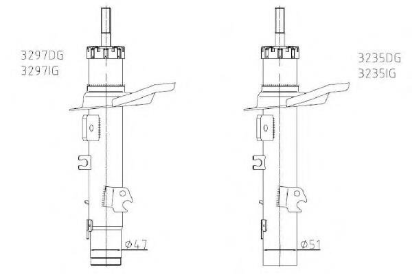 Amortyzator przedni lewy 1674700580 Peugeot/Citroen