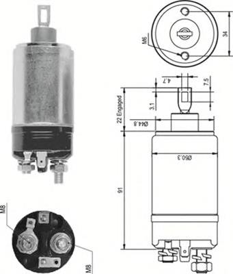 Elektromagnes rozrusznika ZM524 ZM