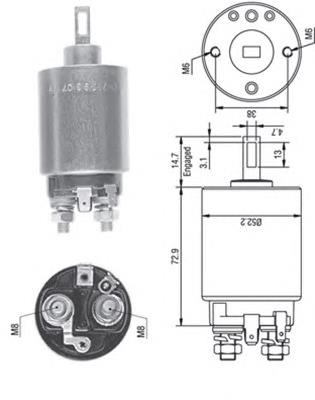 Elektromagnes rozrusznika ZM785 ZM