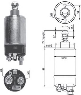 Elektromagnes rozrusznika 136544 Cargo