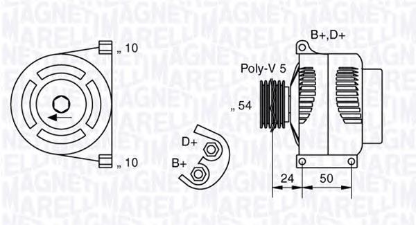 Alternator Fiat/Alfa/Lancia 51944893