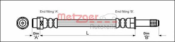 Do koszyka A9014280435 Mercedes Przewód hamulcowy przedni