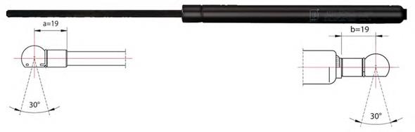 Do koszyka 24525 Krosno Amortyzator klapy bagażnika (3/5 drzwi-tylnych)