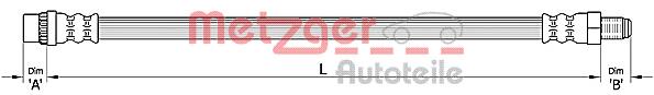 13542186 General Motors Przewód hamulcowy przedni
