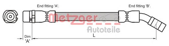 Przewód hamulcowy przedni T59016 Brembo