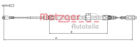 Do koszyka 9014202285 Mercedes Linka hamulca ręcznego przednia