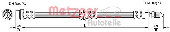 1437504 Ford Przewód hamulcowy przedni