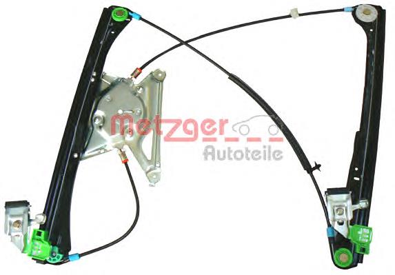 2160028 Metzger Mechanizm podnoszenia szyby drzwi przednich lewych