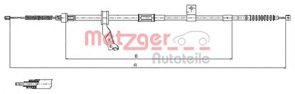 Do koszyka 4642020570 Toyota Linka hamulca ręcznego tylna prawa